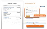 Step 5 (Payment): PayPal account login