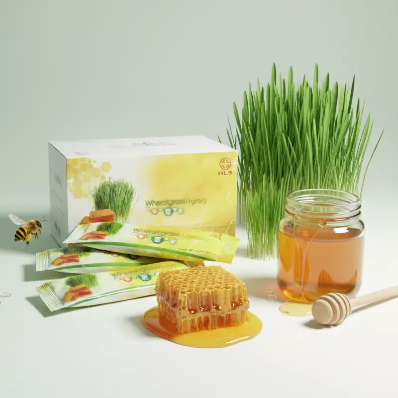 Honey Wheatgrass drink rich in enzymes and oligosaccharides